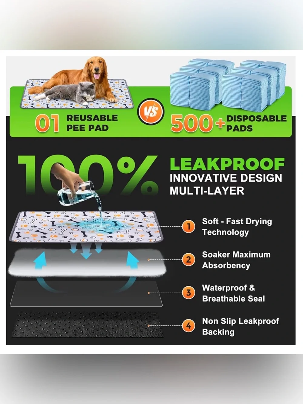 New Dog Grass Pads with Tray Large, 24